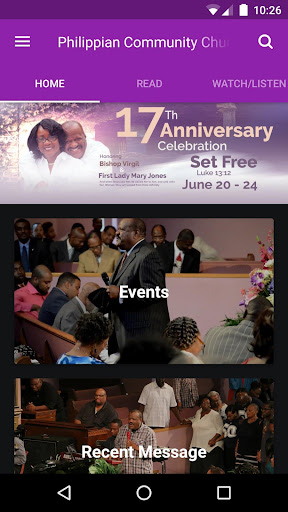 Android application Philippian Community Church screenshort
