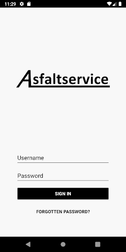 Android application Asfaltservice screenshort