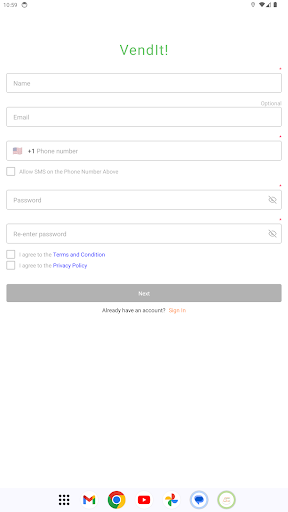 VendIt! Screenshot