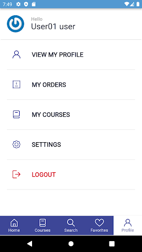 Pharmacy Courses Screen 2