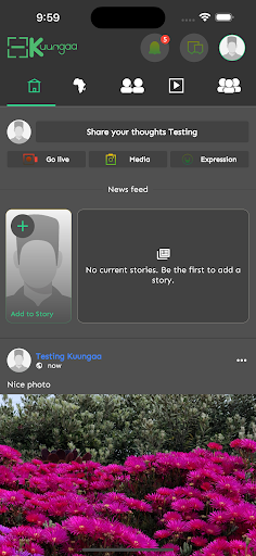 Kuungaa Social Network Screen 2