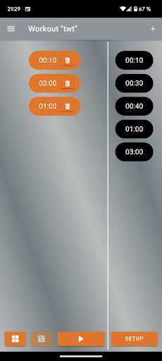 Tabata Workout Timer Screen 2
