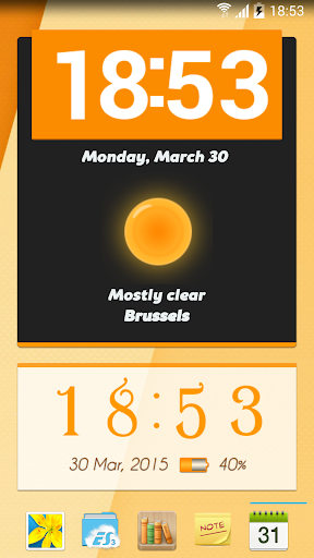 Animated Widgets Clock Weather Screen 3