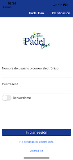 Android application Reservas Pádel Bao screenshort