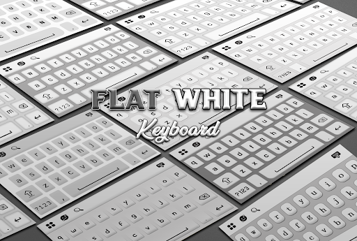 Android application Flat White Keyboard screenshort