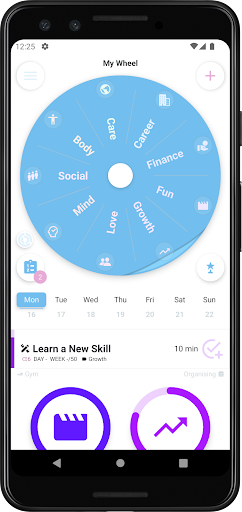 Android application Wheel Plan: Balanced habits screenshort