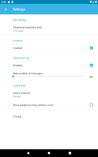 Screenshot of ST BLE Toolbox
