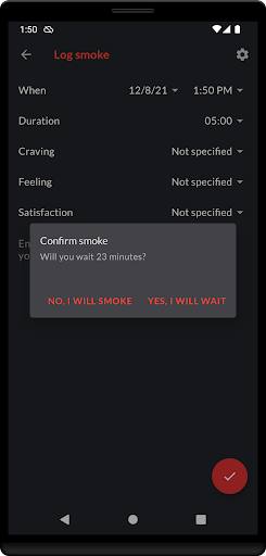 Smoking Log - Stop Smoking Screen 3