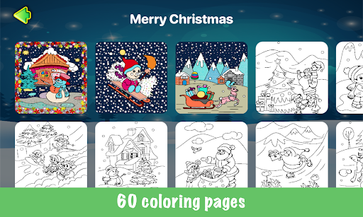 Christmas Coloring Screen 3