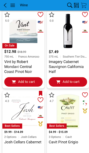 Android application The Wine Rack screenshort