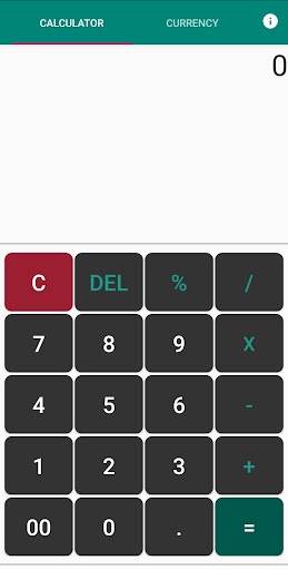 Android application Calcurrator screenshort