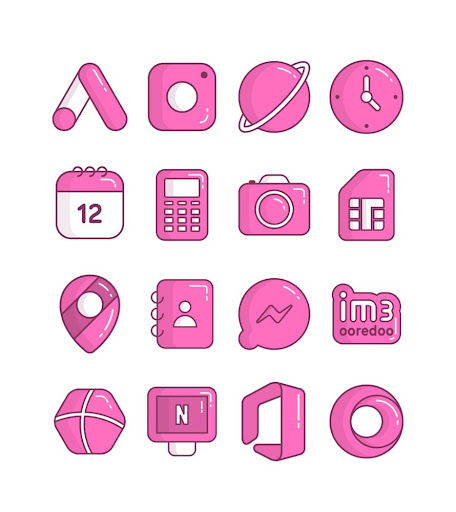 Screenshot of Pink Teddy - icon pack
