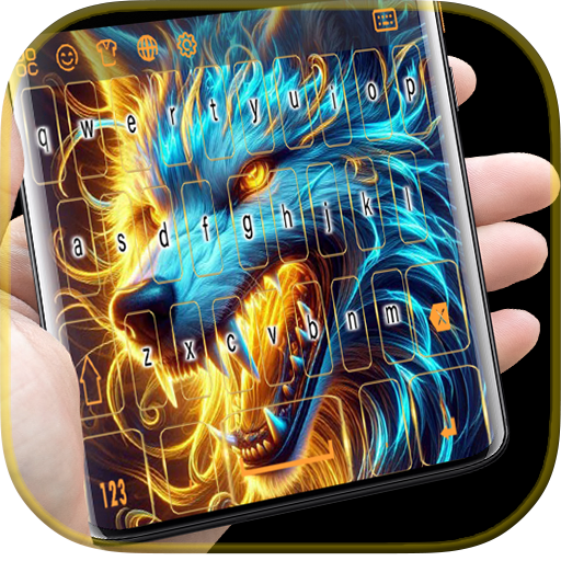 Night Light Wolf keyboard logo