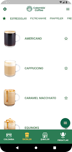 Android application Colombia Coffee screenshort