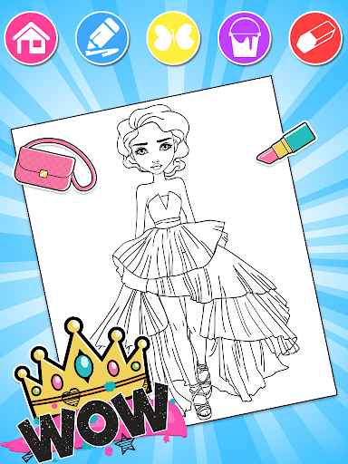 Screenshot of Fashion Coloring Book