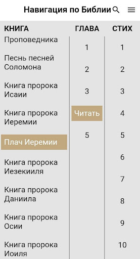 Android application Спутник Библии: аудио и текст screenshort