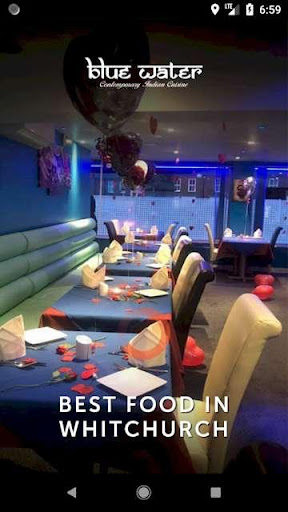 Android application Blue Water Indian Restaurant screenshort