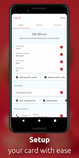 QRcard - digital business card Screen 2