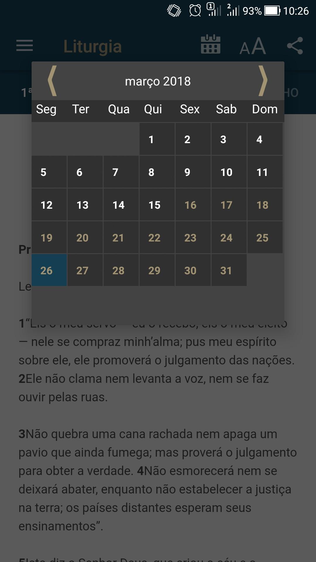 Android application Liturgia Diária - Canção Nova screenshort