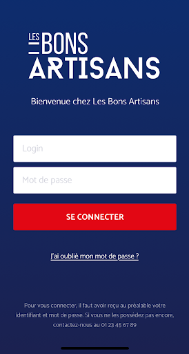 Android application Les Bons Artisans screenshort