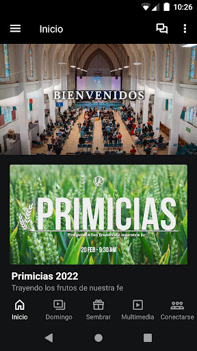 Android application Ministerios Restauración screenshort