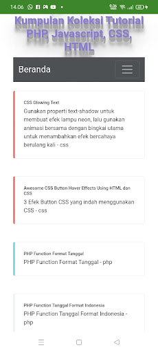 Android application Web Tutorial screenshort