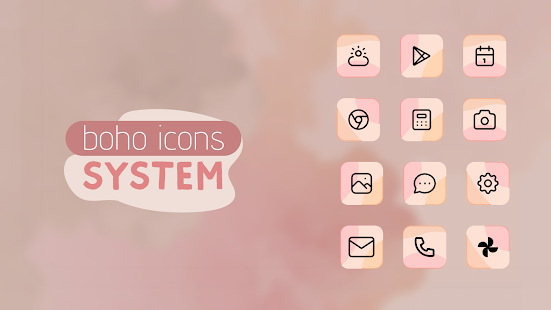 Captura de pantalla del paquet d'icones Boho
