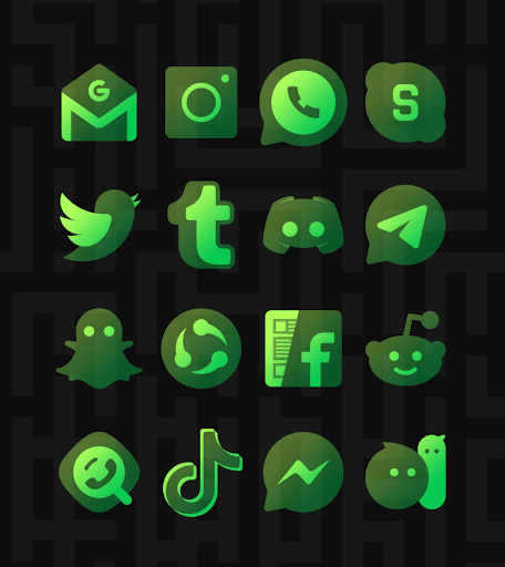 Screenshot of Midori Green - Icon Pack
