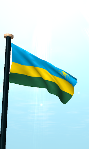Rwanda Flag 3D Live Wallpaper Screen 2