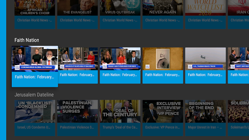 Screenshot of CBN News for Android TV