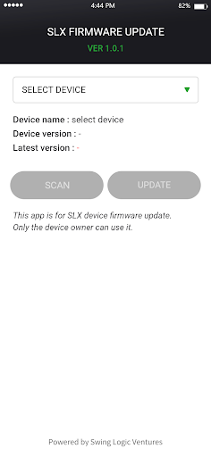 SLX FIRMWARE UPDATE Screen 2