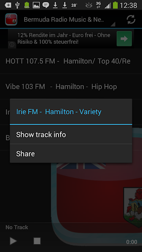 Bermuda Radio Music & News Screen 3