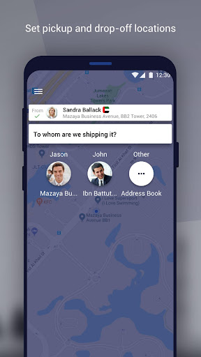 Android application Safe Arrival Delivery Services screenshort