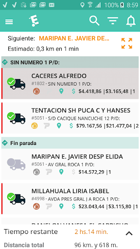 Android application Entrega screenshort