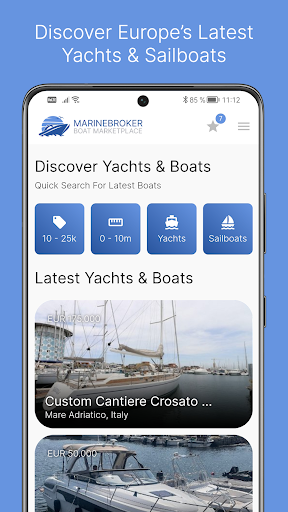 Android application Marinebroker Boat Database screenshort