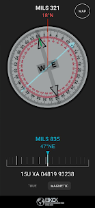 MGRS Live Map and Mil. Compass