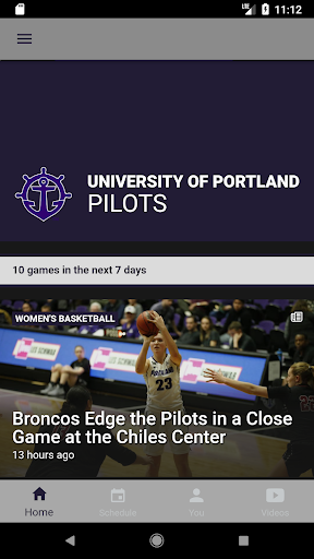 Android application Portland Pilots screenshort