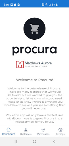 Android application Procura screenshort