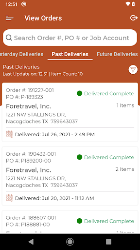 Dakota Hardwoods Delivery Screen 3