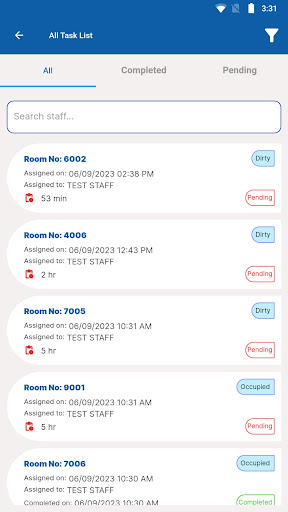 Ortez Housekeeping Screen 2