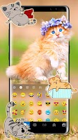screenshot of Floral Cute Cat Keyboard Backg