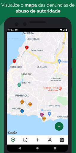 Android application Mapa do abuso de autoridade screenshort