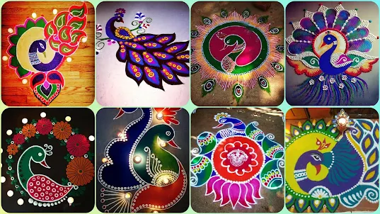 Peacock Rangoli Designs