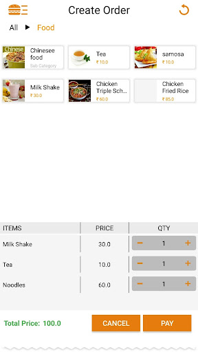 Android application Point Of Sale Edsys screenshort