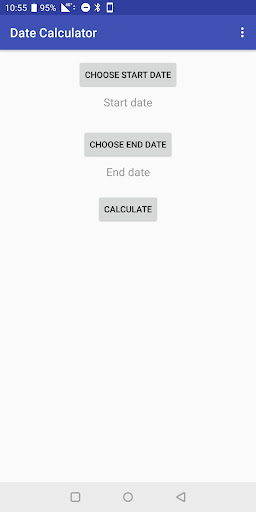 Android application Date Calculator screenshort