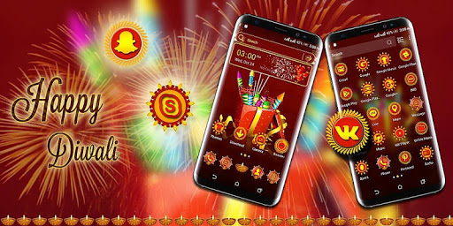 Android application Diwali Crackers Launcher Theme screenshort
