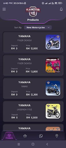 Android application TLH MOTOR YONG PENG screenshort