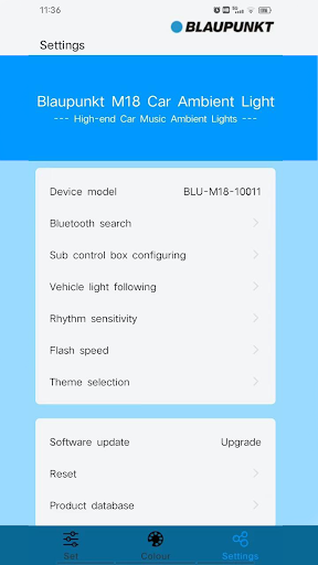 Blaupunkt M18 Ambient Lights Screen 3
