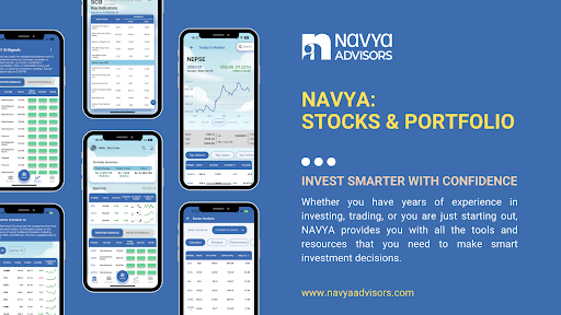 Android application NAVYA: Stocks and Portfolio screenshort