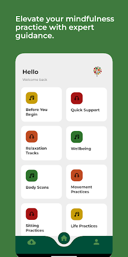Android application Mindful Wellbeing screenshort